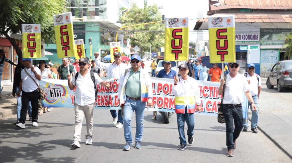 La jornada de protestas de Ademacor en Montería fue pacífica y exitosa.